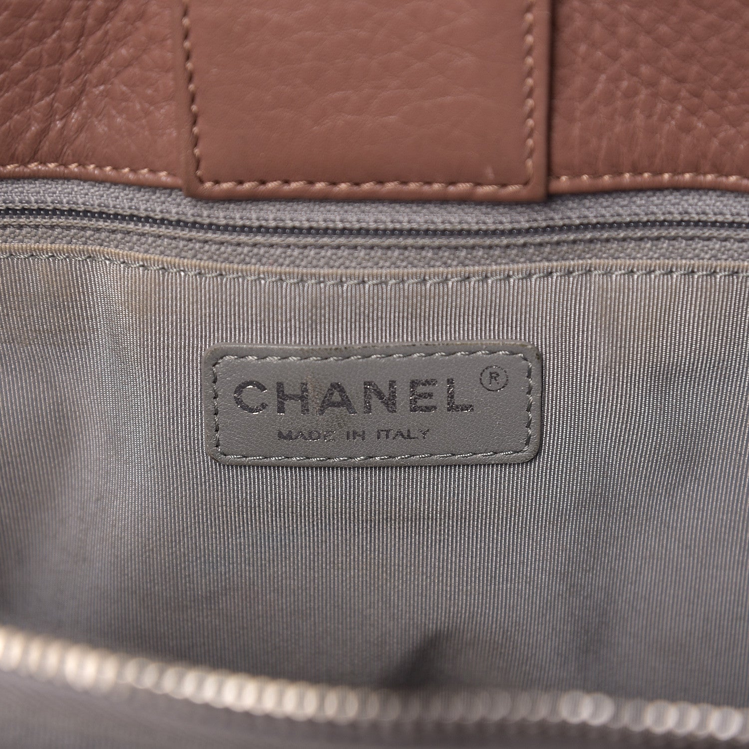 Chanel Calfskin Cerf Executive Shopper Tote Light Brown 5 of 11