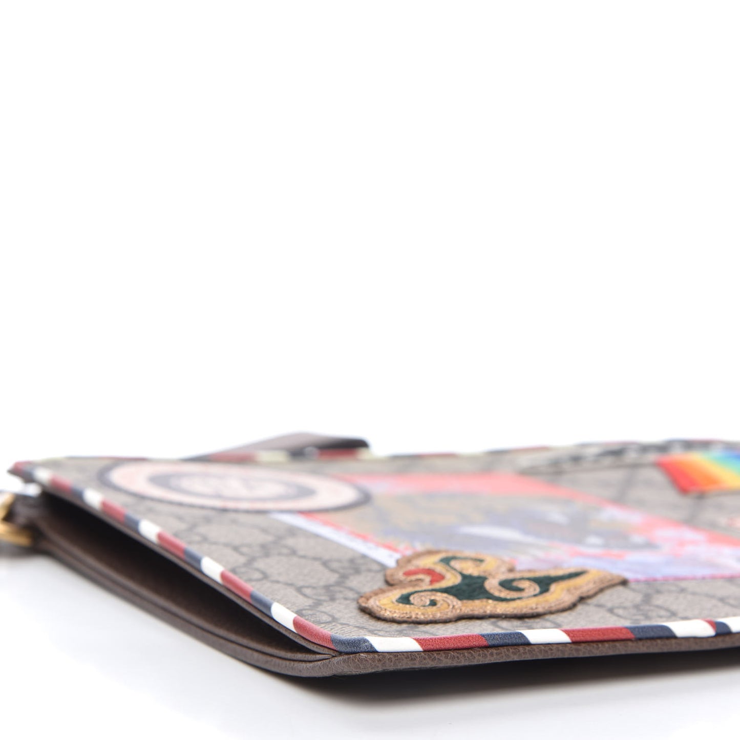 GG Supreme Monogram Courrier Documents Holder Beige New Acero