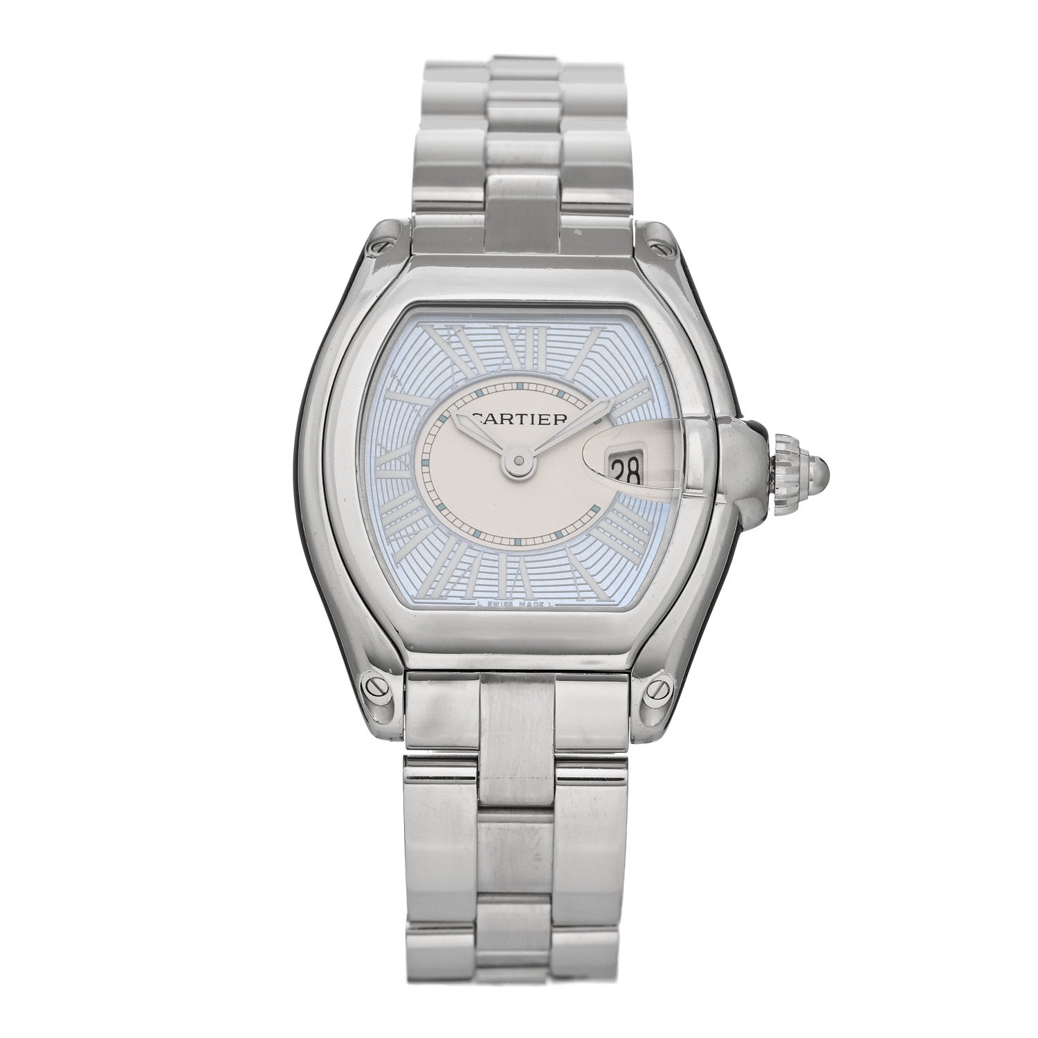Cartier Stainless Steel 31mm Roadster Quartz Watch Blue 1 of 5