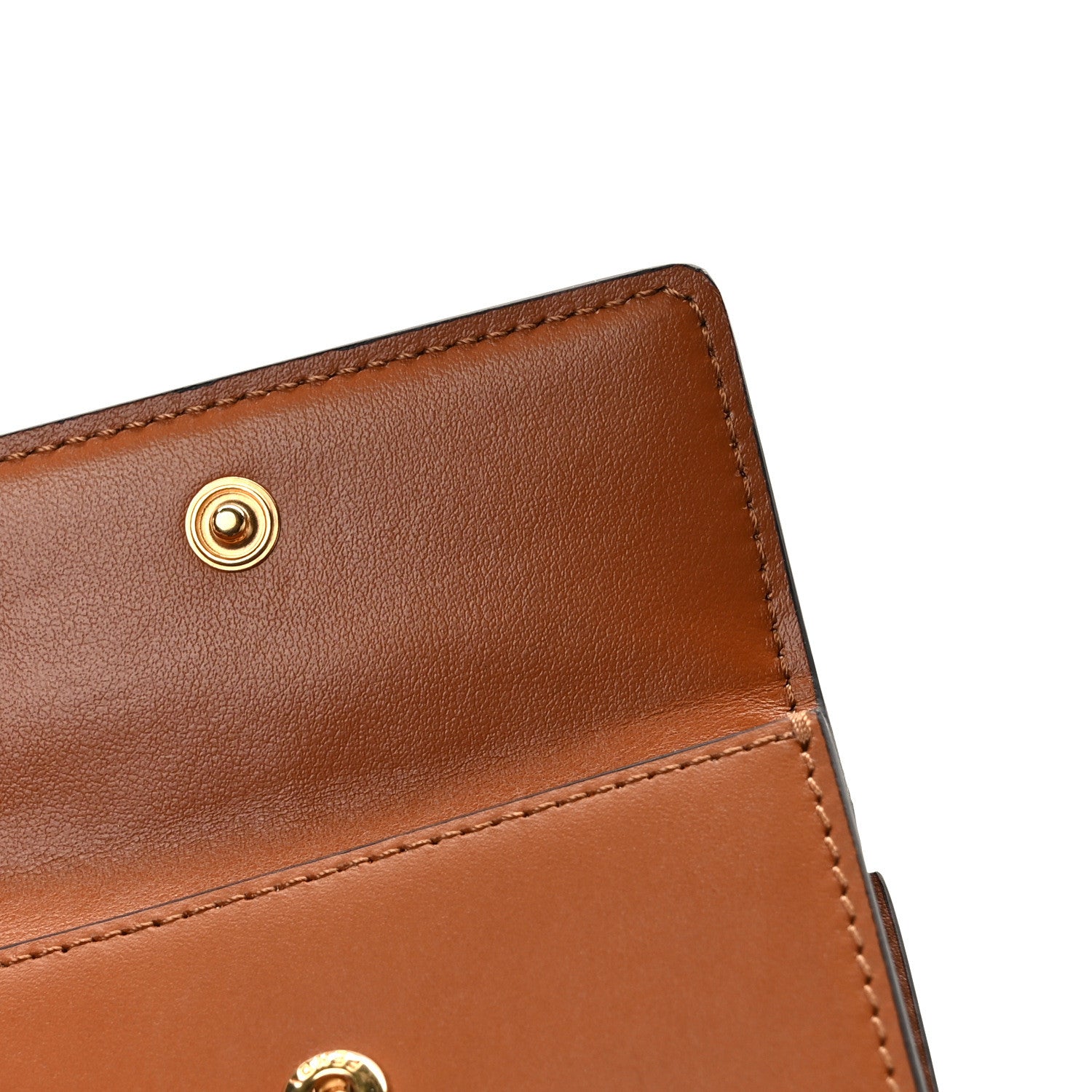Fendi Vitello King Logo Embossed Micro Tri-Fold Wallet Cuoio 8 of 8