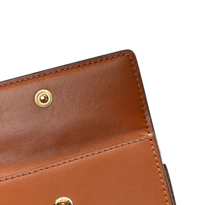 Fendi Vitello King Logo Embossed Micro Tri-Fold Wallet Cuoio 8 of 8