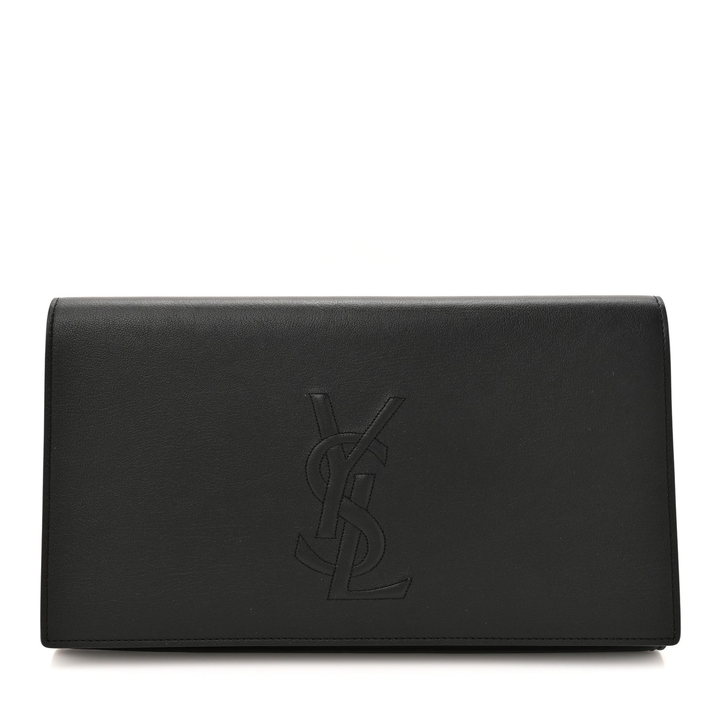 Calfskin Monogram Large Belle De Jour Clutch Black