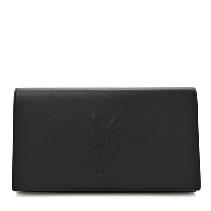 Saint Laurent Calfskin Monogram Large Belle De Jour Clutch Black 1 of 6