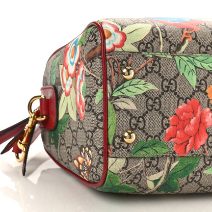 Gucci GG Supreme Monogram Tian Small Boston Beige Multicolor Red 8 of 11