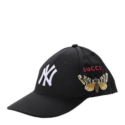 Gucci X MLB Cotton NY Yankees Baseball Hat 57-61 Black 1 of 9