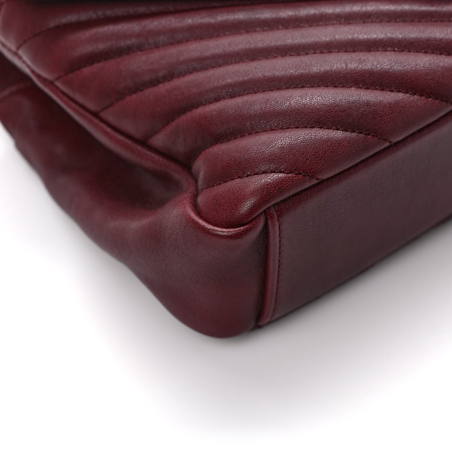 Sheepskin Matelasse Chevron Monogram Medium College Bag Rouge Legion