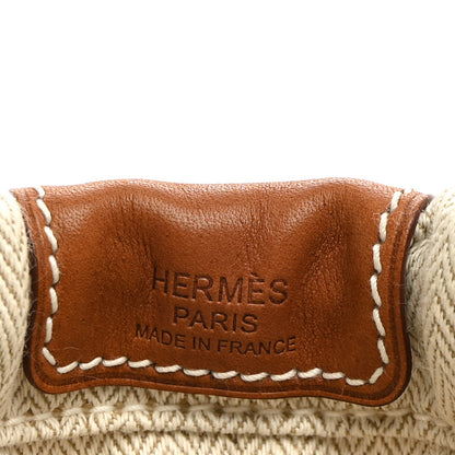 Hermes Canvas Barenia Fourbi 20 PM Pouch Naturel Fauve 6 of 11