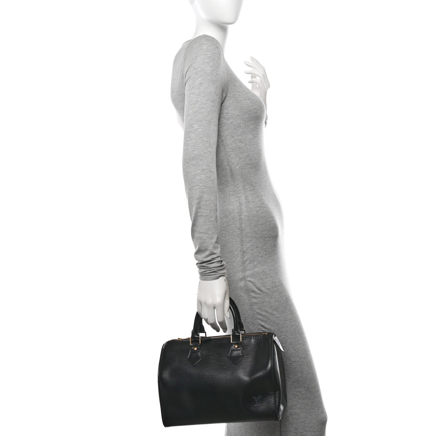 Louis Vuitton Epi Speedy 25 Black 2 of 10