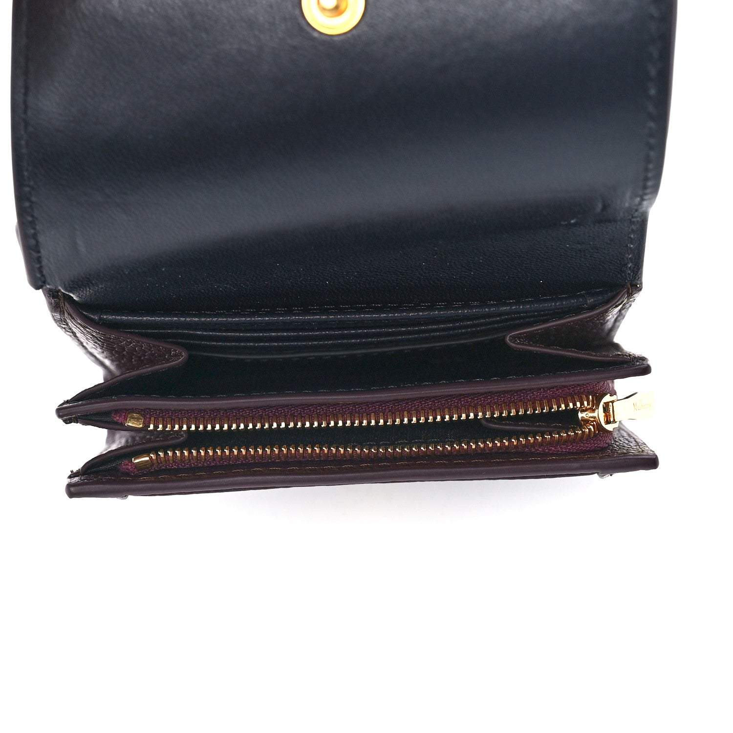 Mulberry Small Classic Grain Small Plaque French Purse Wallet Oxblood 5 of 12