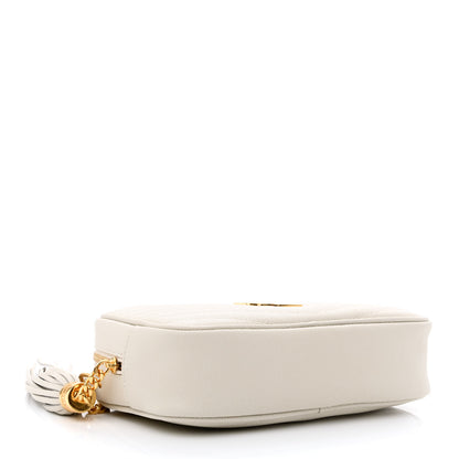 Saint Laurent Grain De Poudre Matelasse Monogram Mini Lou Camera Bag Crema Soft 4 of 11