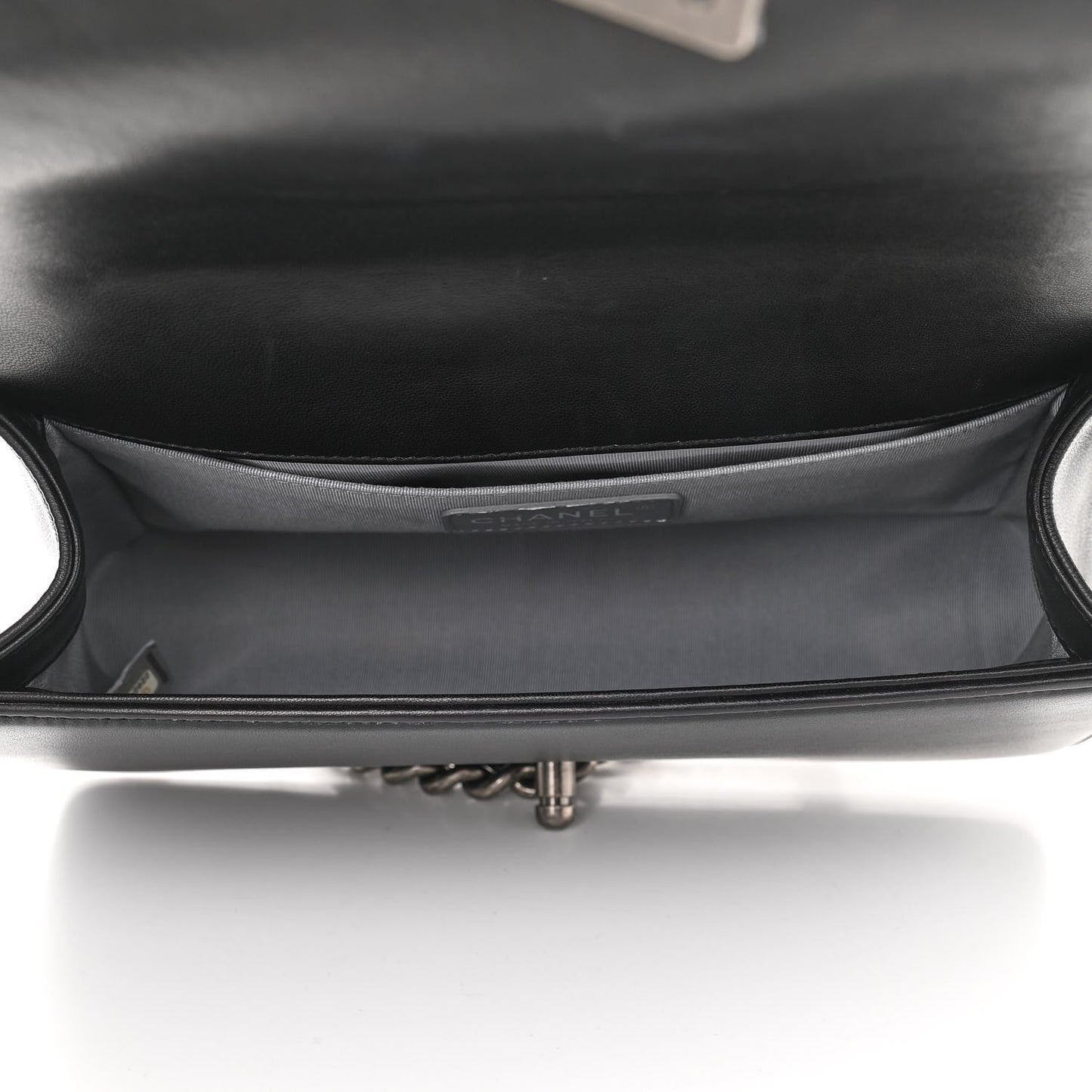 Lambskin Quilted Medium Boy Flap Black