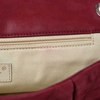 Chanel Iridescent Calfskin Large Chic Quilt Flap Red 9 of 14