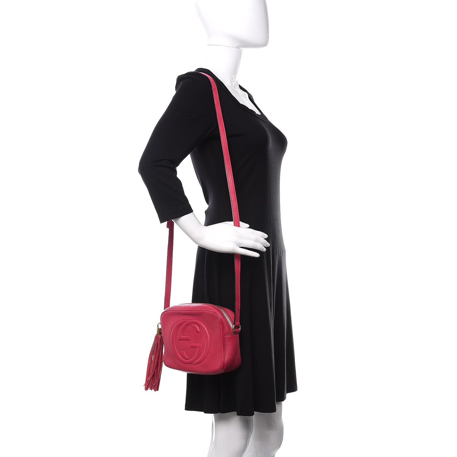 Gucci Cellarius Calfskin Small Soho Disco Bag Bright Bouganville 2 of 10