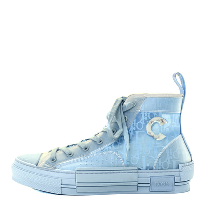 Christian Dior X DANIEL ARSHAM Technical Canvas Oblique Mens B23 High Top Sneakers 40 Blue Beige 1 of 11