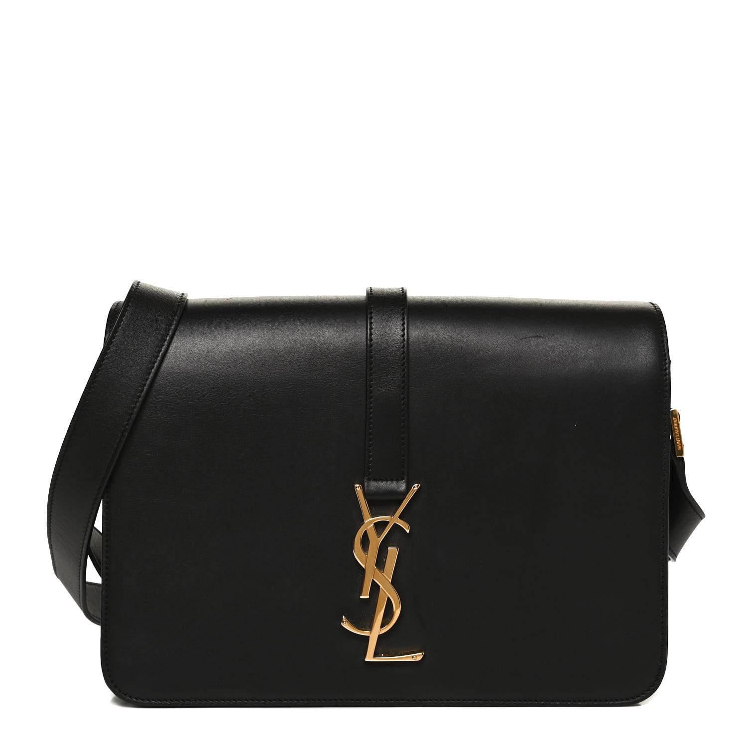 Saint Laurent Smooth Calfskin Medium Classic Monogram Universite Bag Black 1 of 11