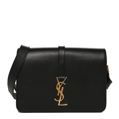 Saint Laurent Smooth Calfskin Medium Classic Monogram Universite Bag Black 1 of 11
