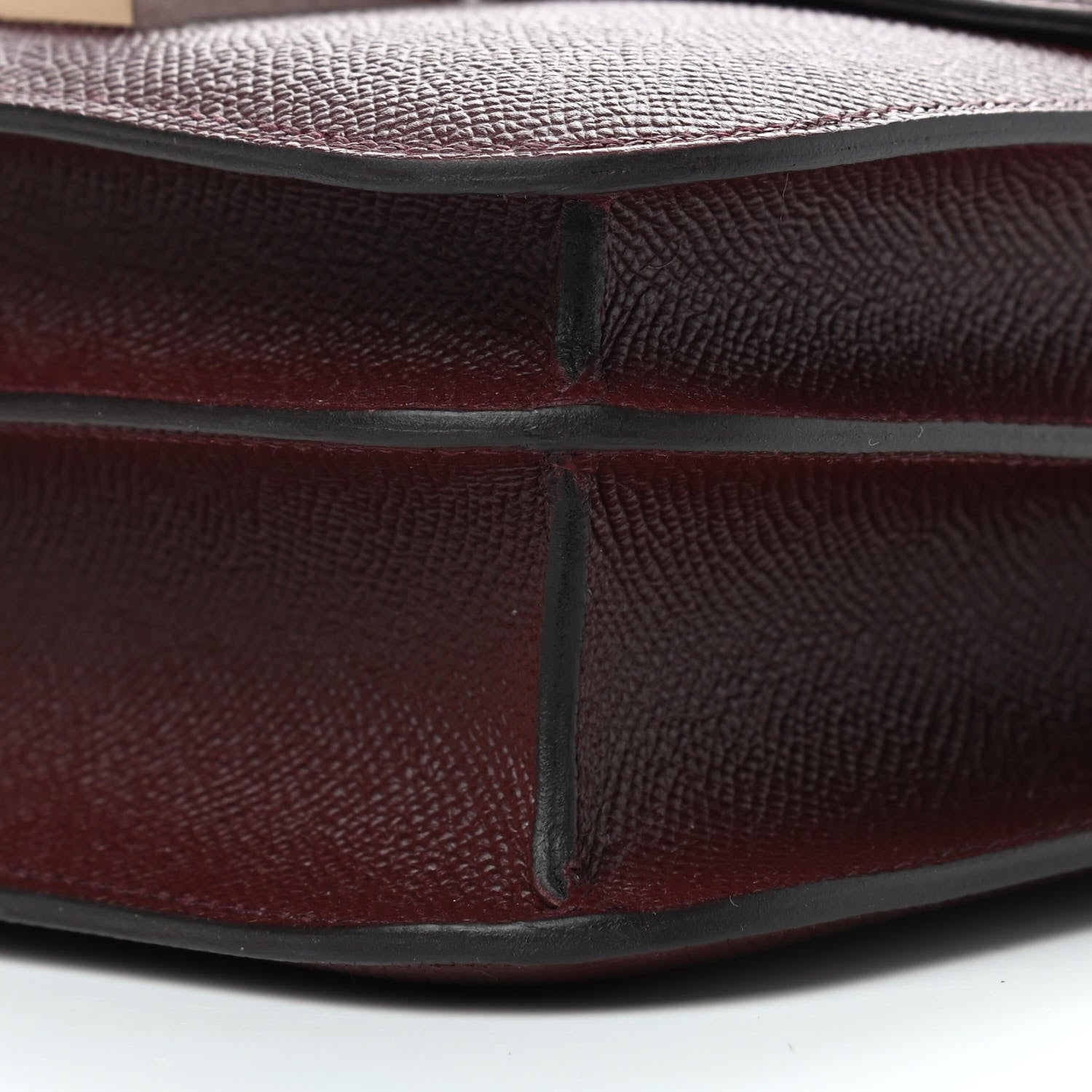 Hermes Epsom Horseshoe Enamel Constance 24 Bordeaux Black 9 of 9