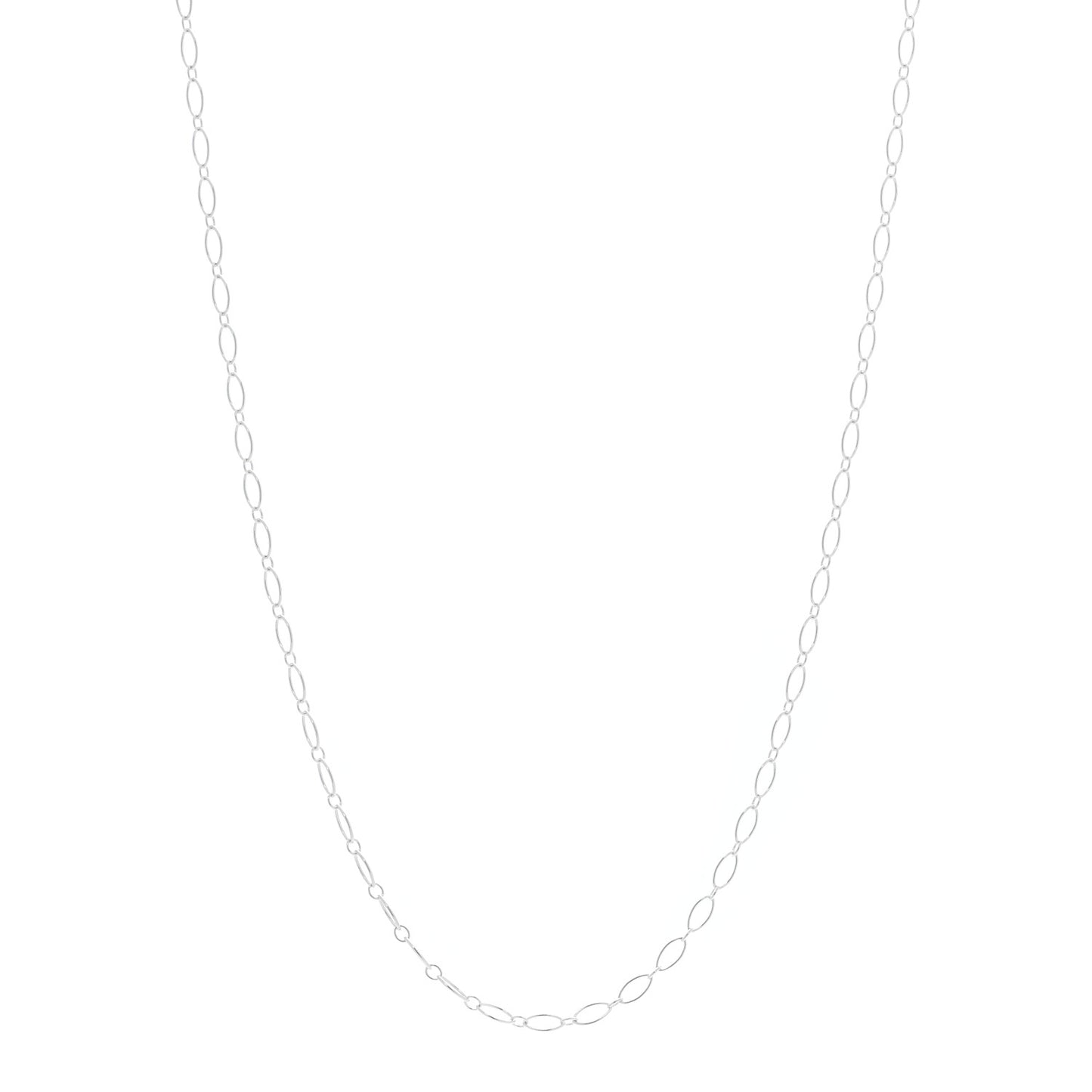 Sterling Silver Oval Link Chain Necklace