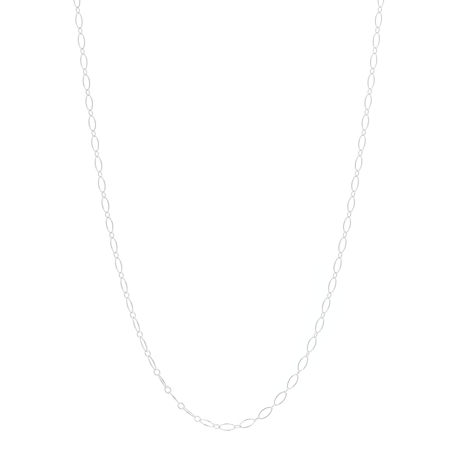 Tiffany Sterling Silver Oval Link Chain Necklace 1 of 4
