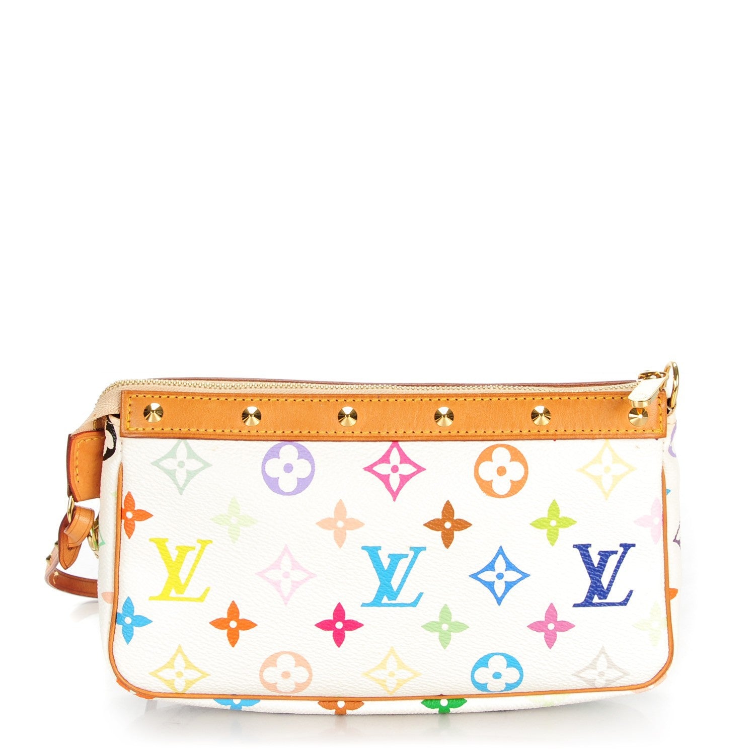 Louis Vuitton Monogram Multicolor Pochette Accessories White 1 of 8