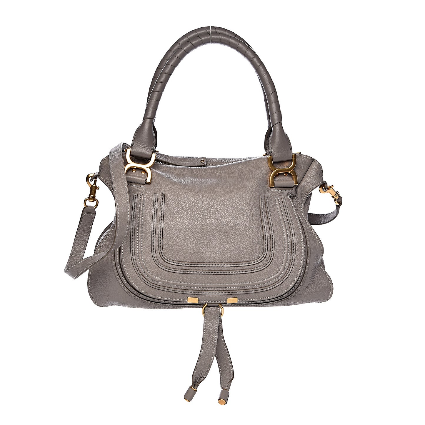 Calfskin Medium Marcie Satchel Cashmere Grey