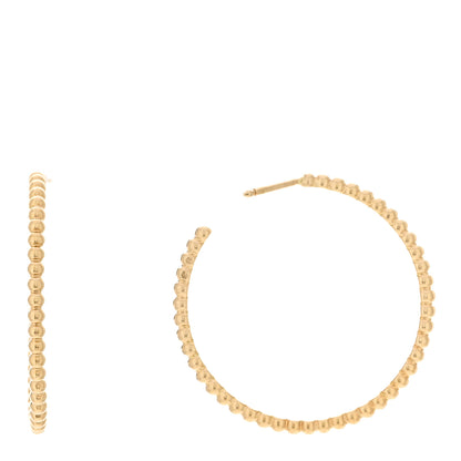 Van Cleef & Arpels 18K Yellow Gold Small Perlee Hoop Earrings 1 of 4
