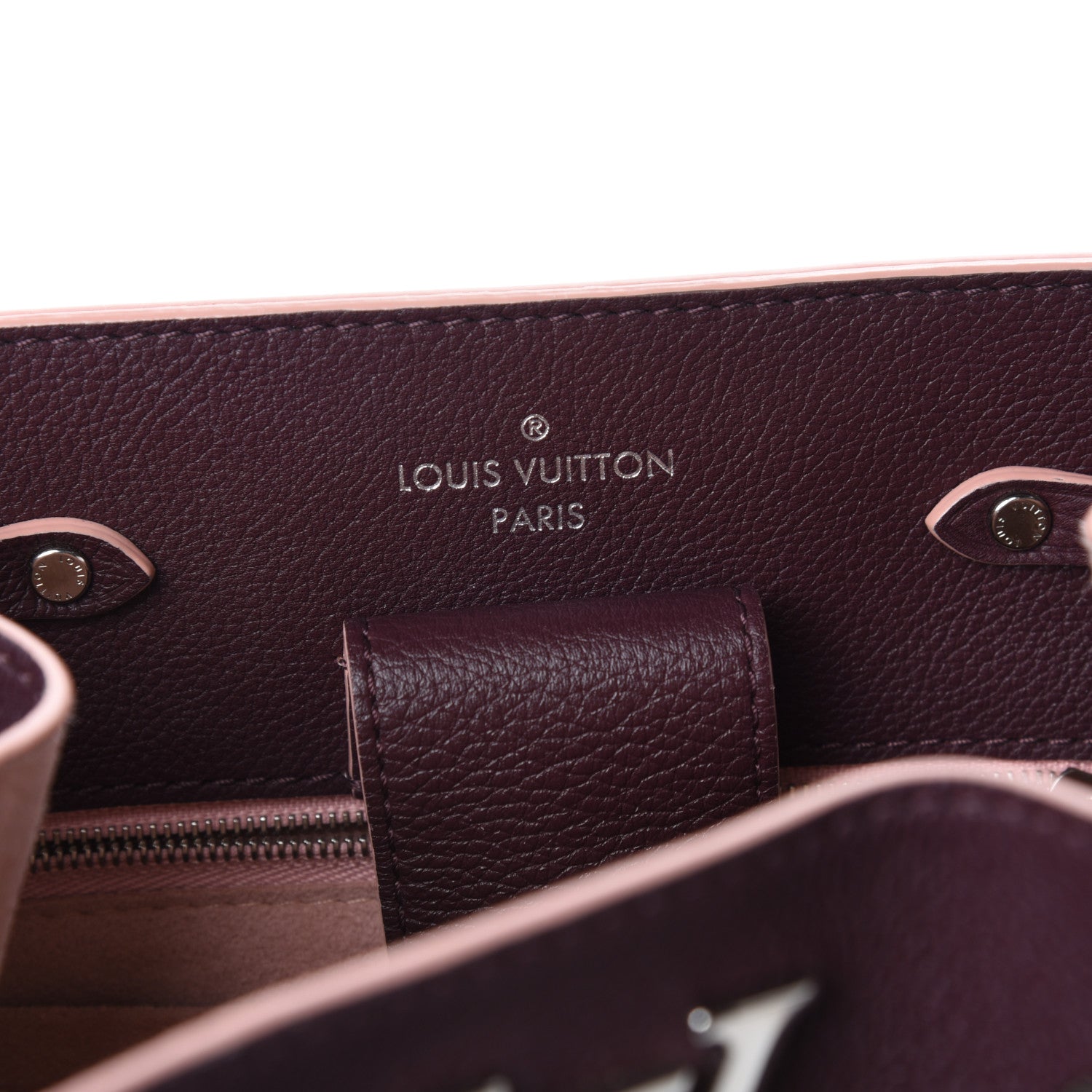 Louis Vuitton Calfskin Lockme Bucket Prune 6 of 9