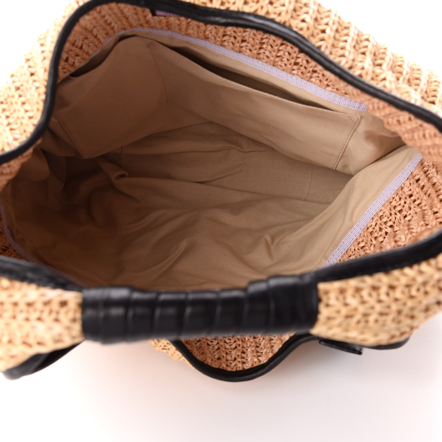 Jimmy Choo Woven Raffia Bali Hobo Taupe 5 of 9