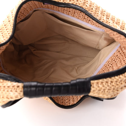 Jimmy Choo Woven Raffia Bali Hobo Taupe 5 of 9