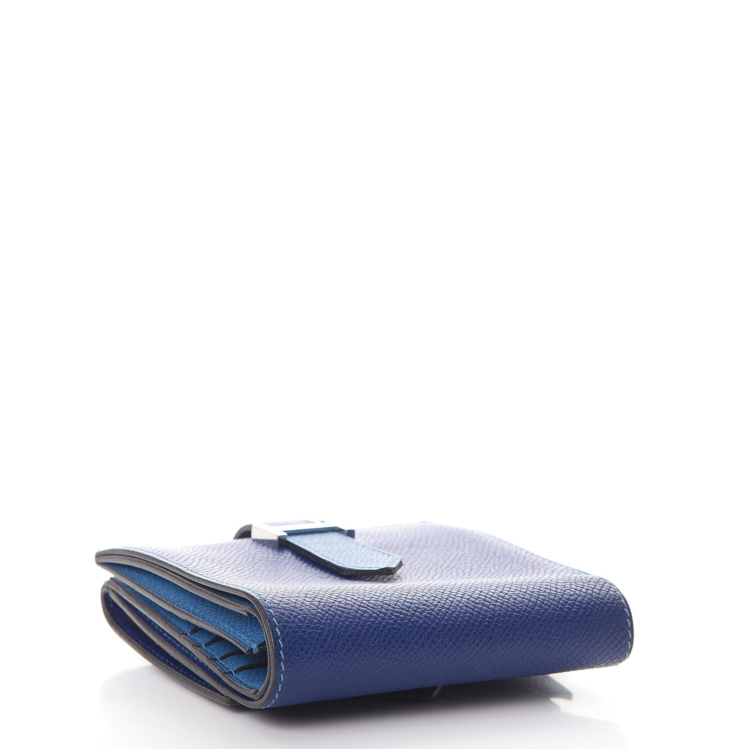 Hermes Epsom Bi-Color Bearn Recto Verso Wallet Bleu Electrique Mykonos 4 of 9