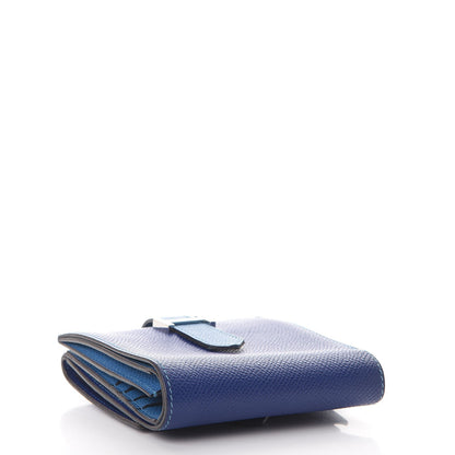 Hermes Epsom Bi-Color Bearn Recto Verso Wallet Bleu Electrique Mykonos 4 of 9