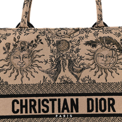 Christian Dior Canvas Embroidered Large Toile de Jouy Soleil Book Tote Beige 8 of 13