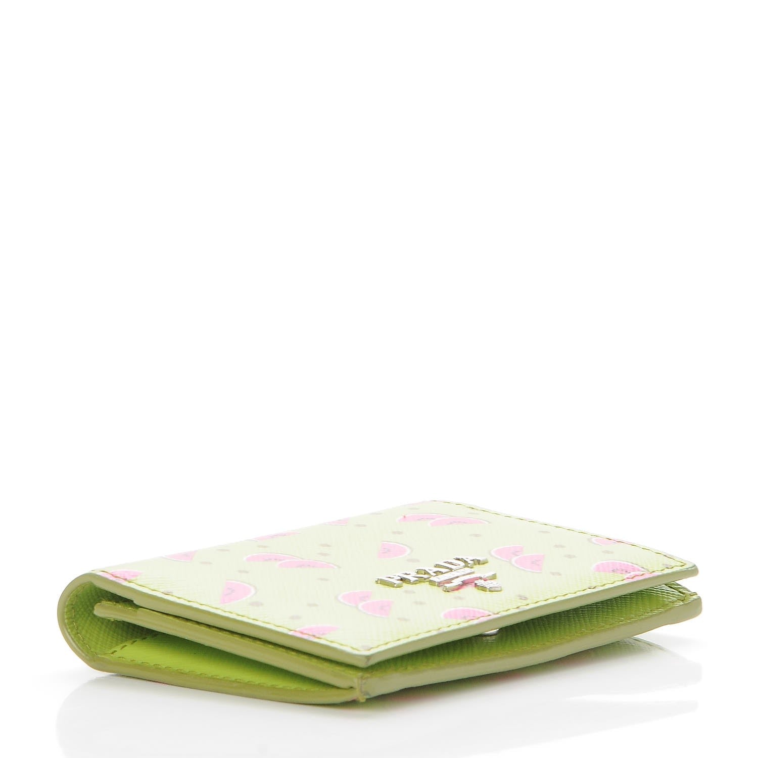 Prada Saffiano Watermelon Print Card Holder Erba 4 of 8