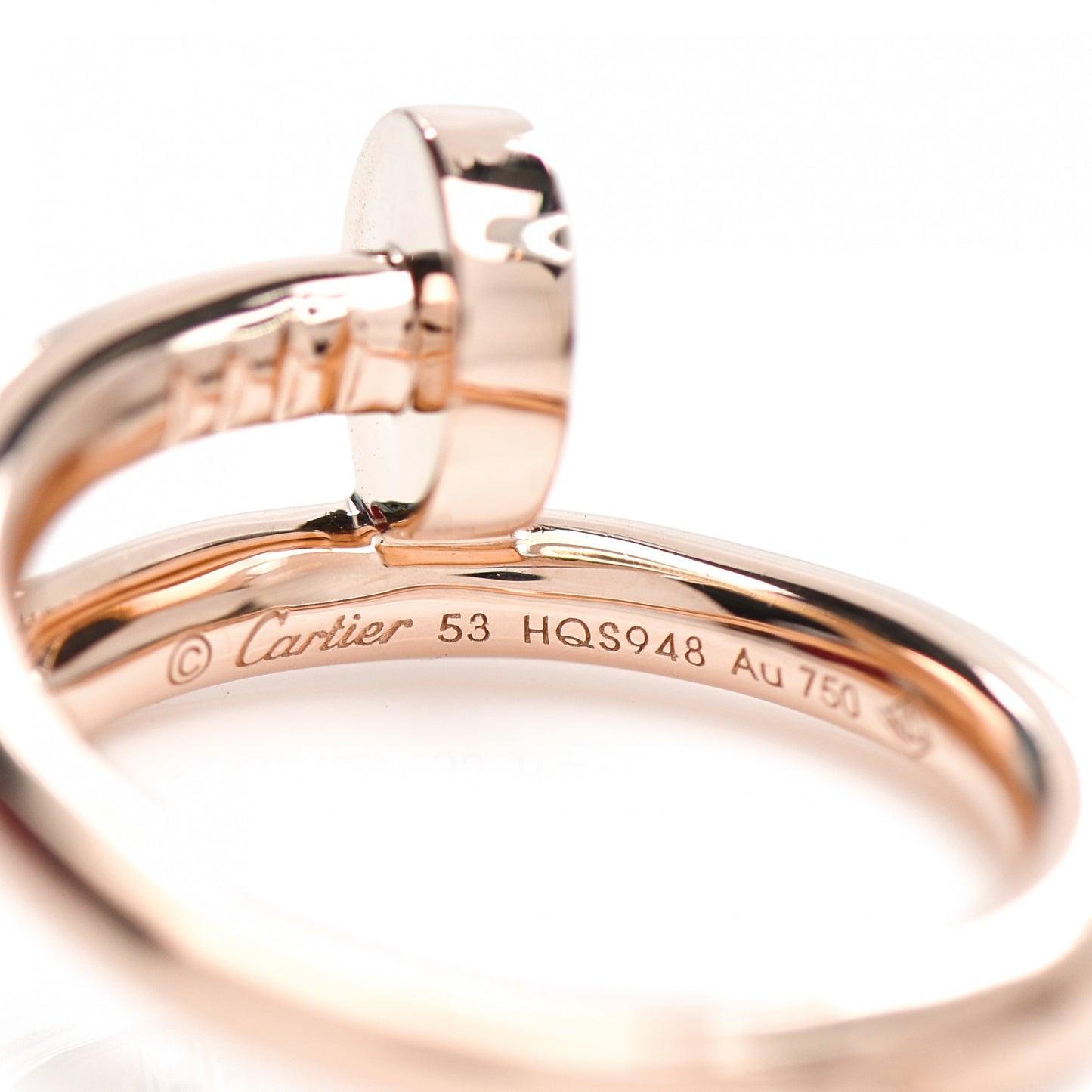 18K Pink Gold Juste Un Clou Ring 53 6.25