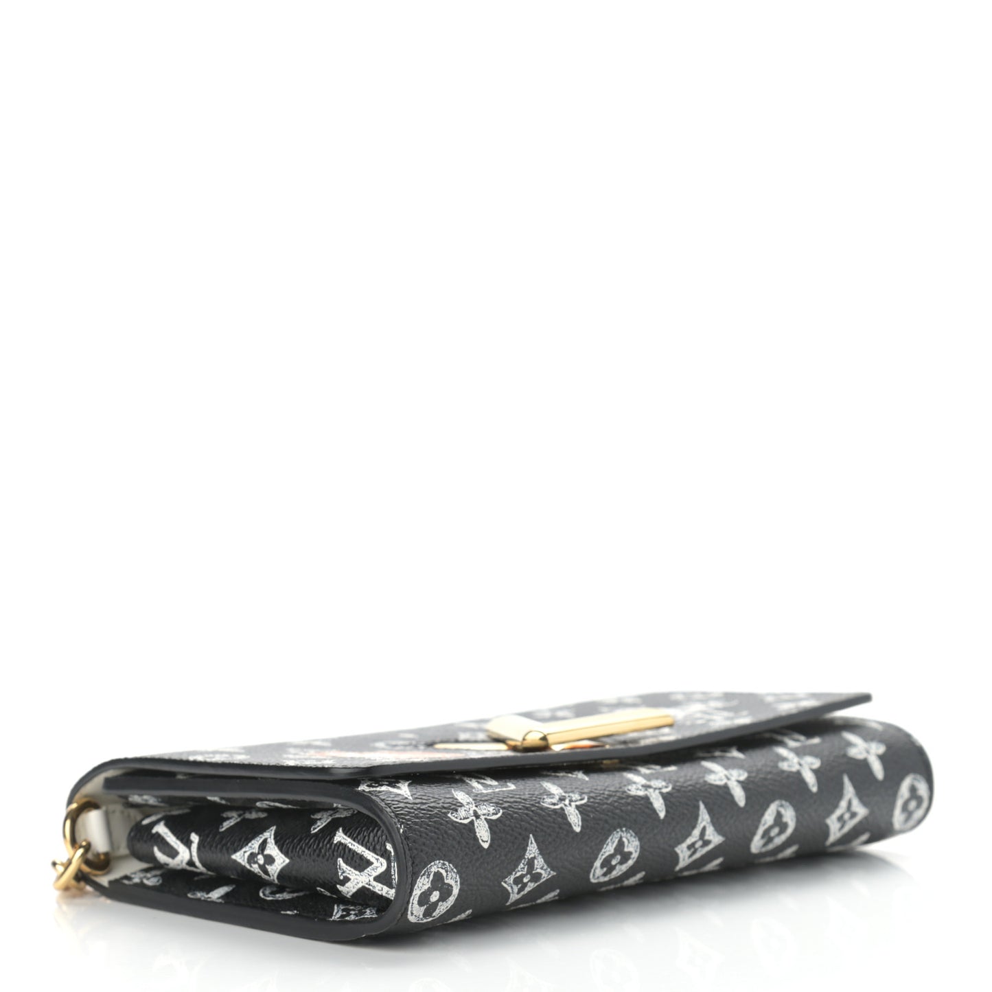 Catogram Twist Chain Wallet Black