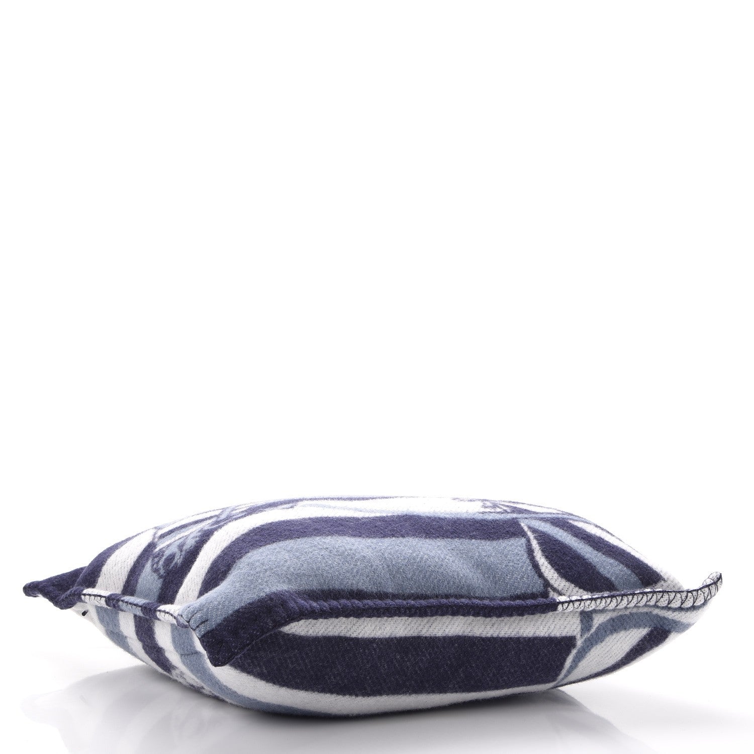 Hermes Wool Cashmere Couvertures Nouvelles Pillow Marine 4 of 6