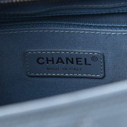 Chanel Patent Goatskin Quilted Medium Gabrielle Hobo Blue 6 of 9