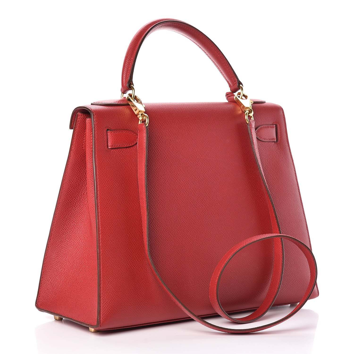 Hermes Courchevel Kelly Sellier 28 Rouge Vif 2 of 17