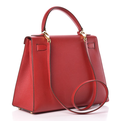 Hermes Courchevel Kelly Sellier 28 Rouge Vif 2 of 17