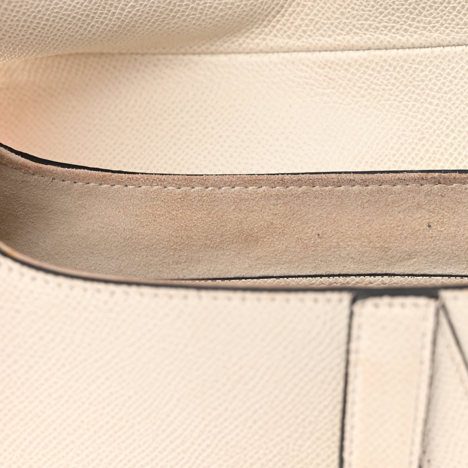 Christian Dior Grained Calfskin Saddle Bag White 12 of 16