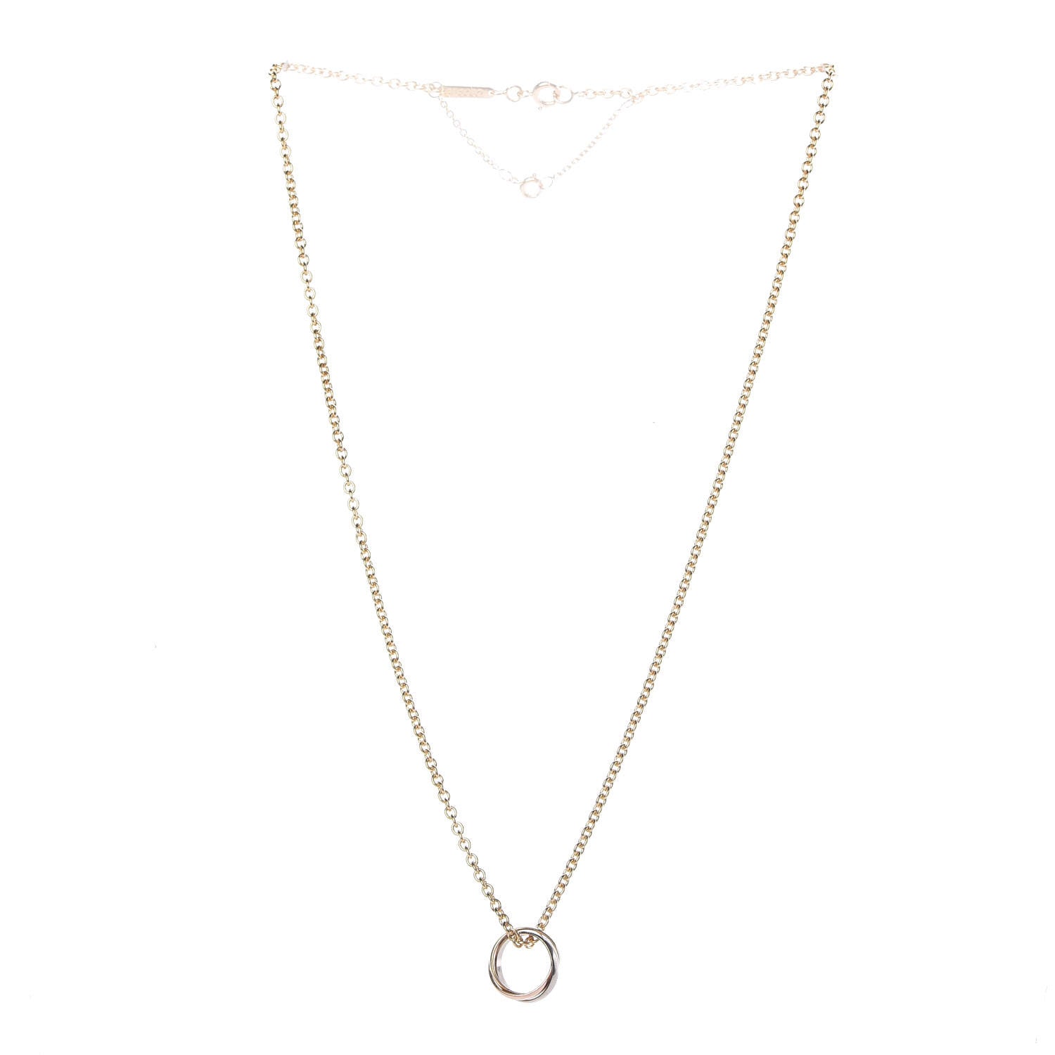 Cartier 18K Pink Yellow White Gold Trinity Pendant Necklace 3 of 6