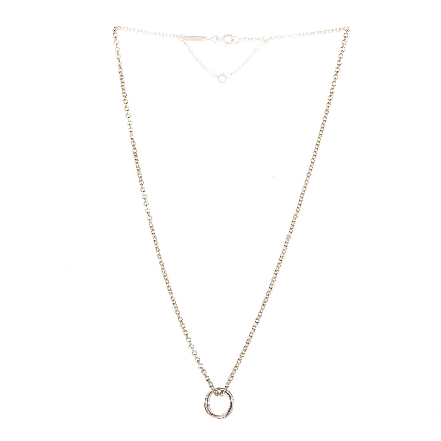 18K Pink Yellow White Gold Baby Trinity Pendant Necklace