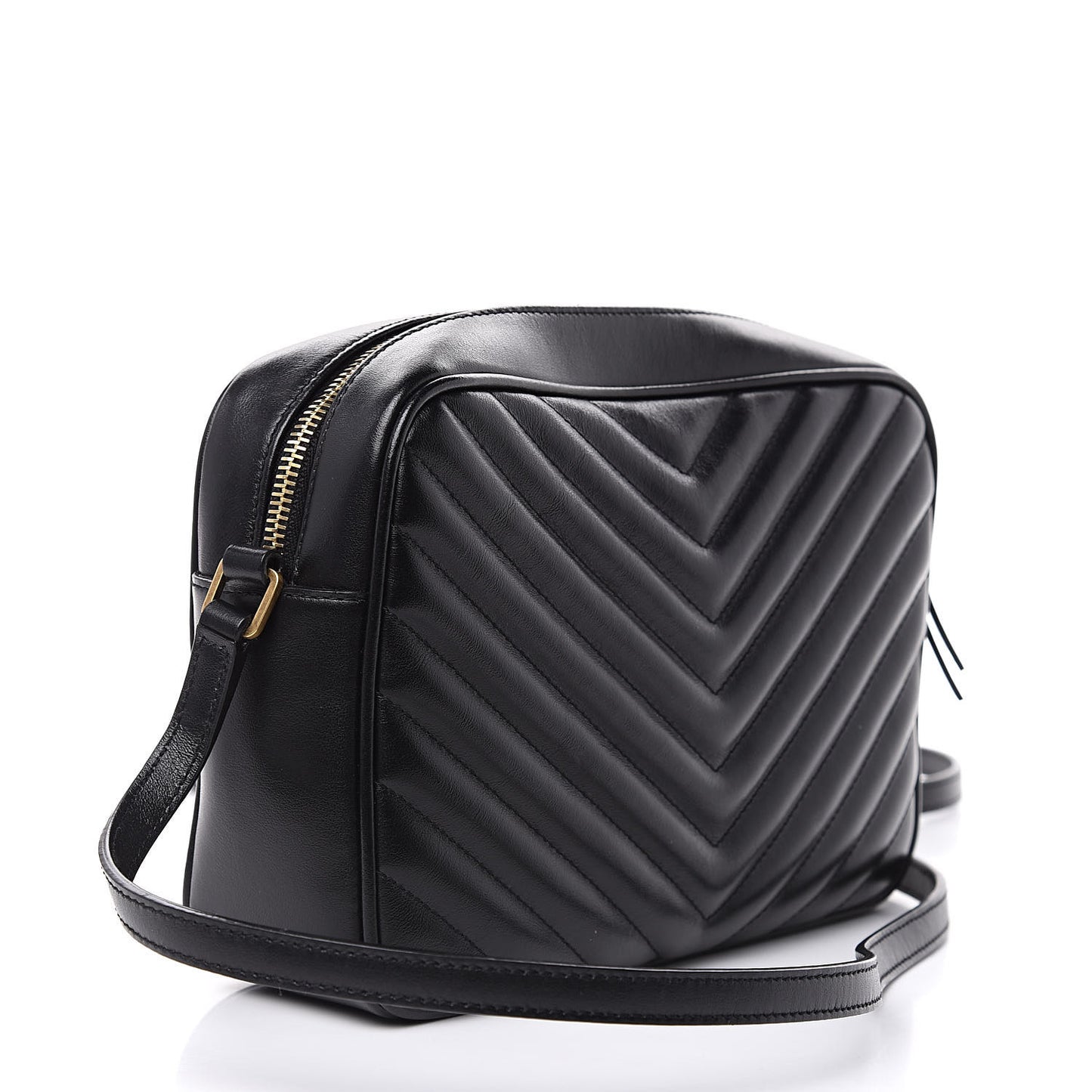 Calfskin Matelasse Monogram Lou Camera Bag Black