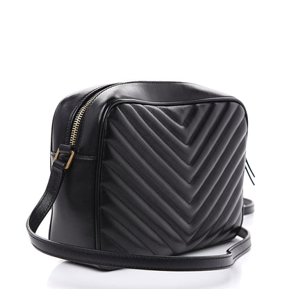 Saint Laurent Calfskin Matelasse Monogram Lou Camera Bag Black 3 of 13