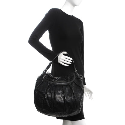 Gucci Python Icon Bit Shoulder Bag Black 3 of 14