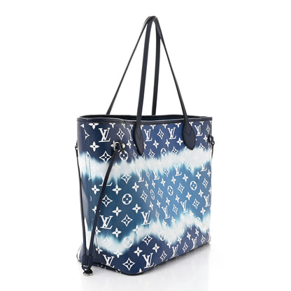 Louis Vuitton Monogram Escale Neverfull MM Blue 3 of 12