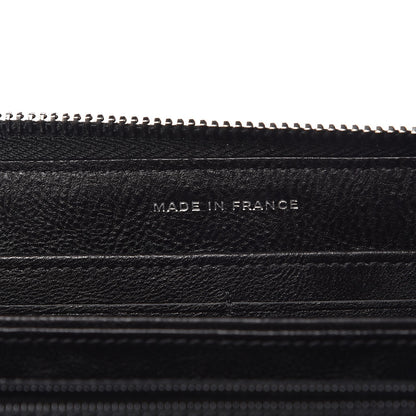Chanel Calfskin Quilted Boy Chain Large Gusset Zip Around Wallet Black 7 of 9