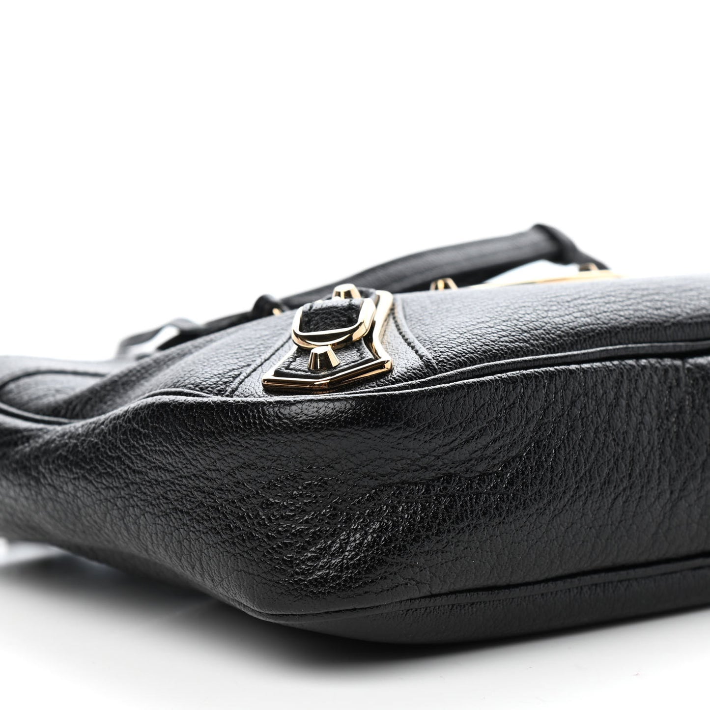 Chevre Gold Metallic Edge Hardware Hip Black