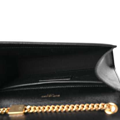 Saint Laurent Grain De Poudre Small Classic Monogram Kate Tassel Satchel Black 5 of 10