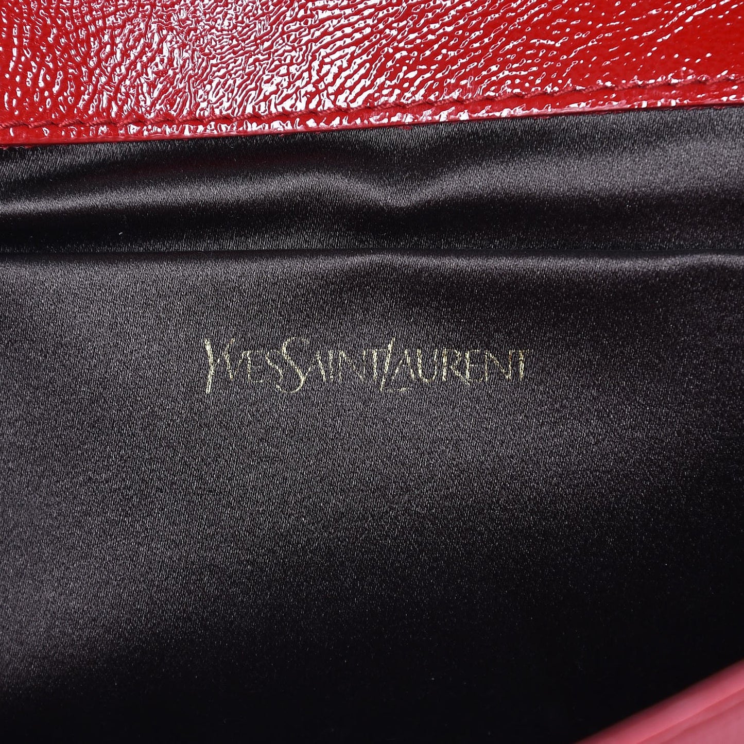 Textured Patent Large Belle De Jour Clutch Red